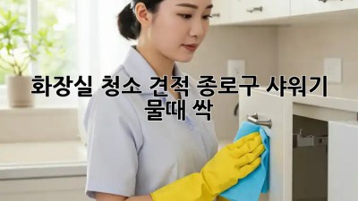 화장실 청소 견적? 종로구 샤워기 물때 싹! ✨